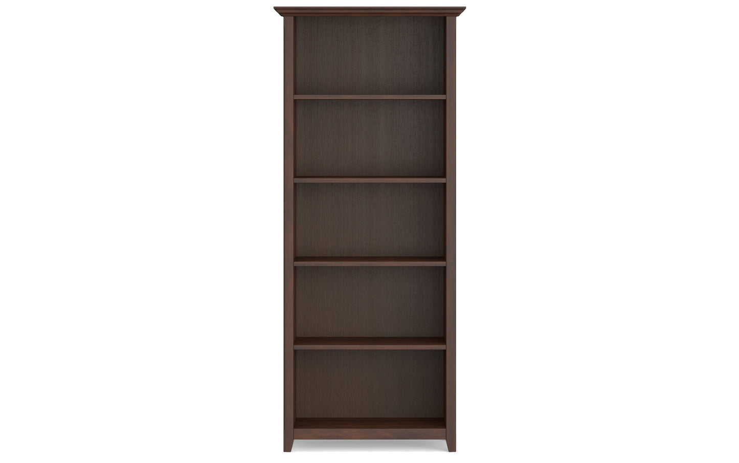 Russet Brown | Amherst 5 Shelf Bookcase