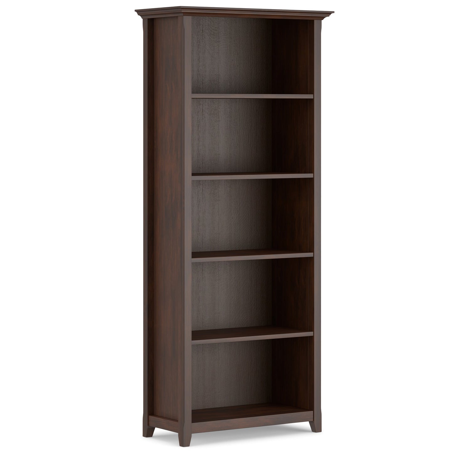 Russet Brown | Amherst 5 Shelf Bookcase