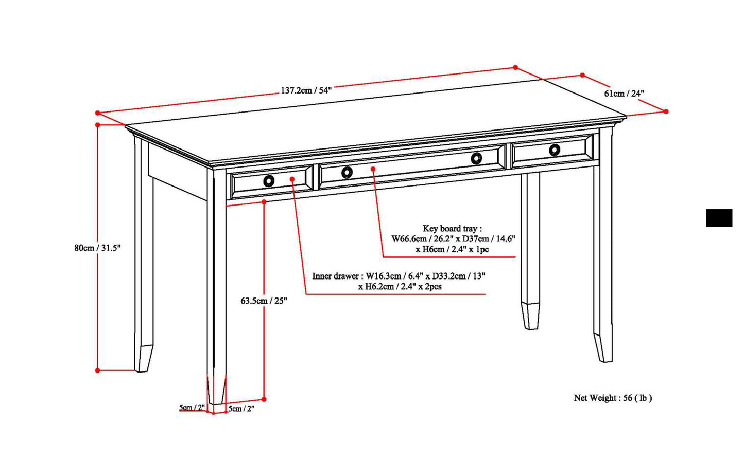 Distressed Grey | Amherst Desk