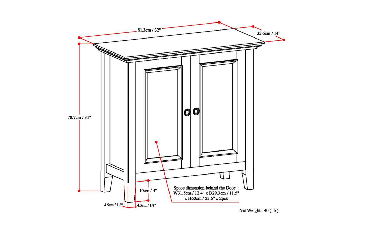 Distressed Grey | Amherst Low Storage Cabinet