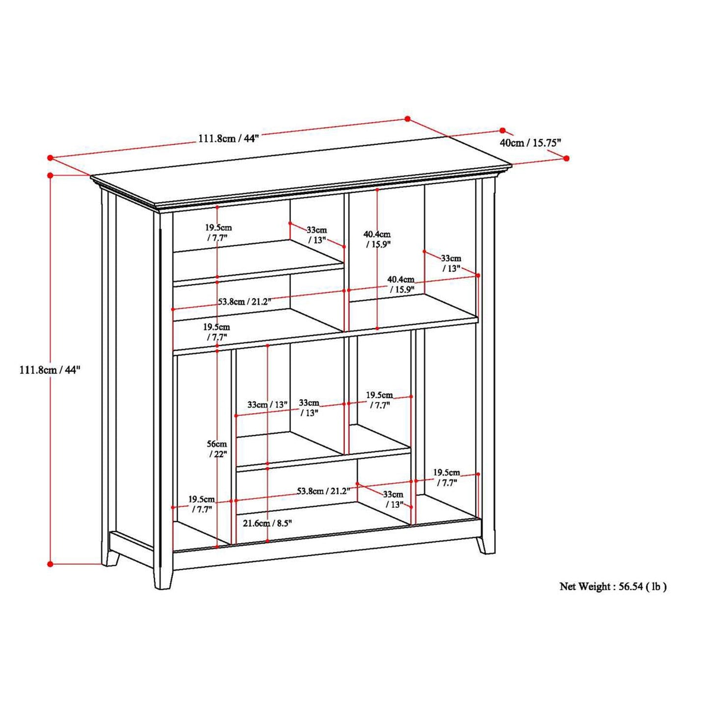 Black | Amherst Multi-Cube Bookcase & Storage Unit