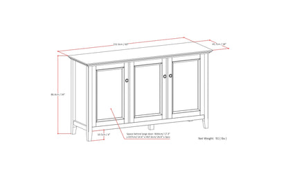 Amherst Wide 3 Door Storage Cabinet