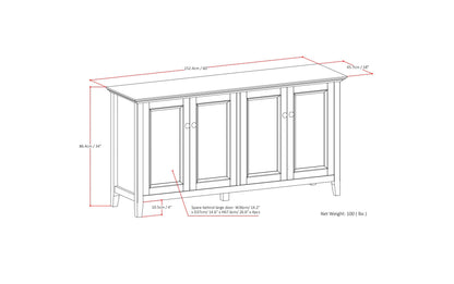 Amherst Wide 4 Door Storage Cabinet