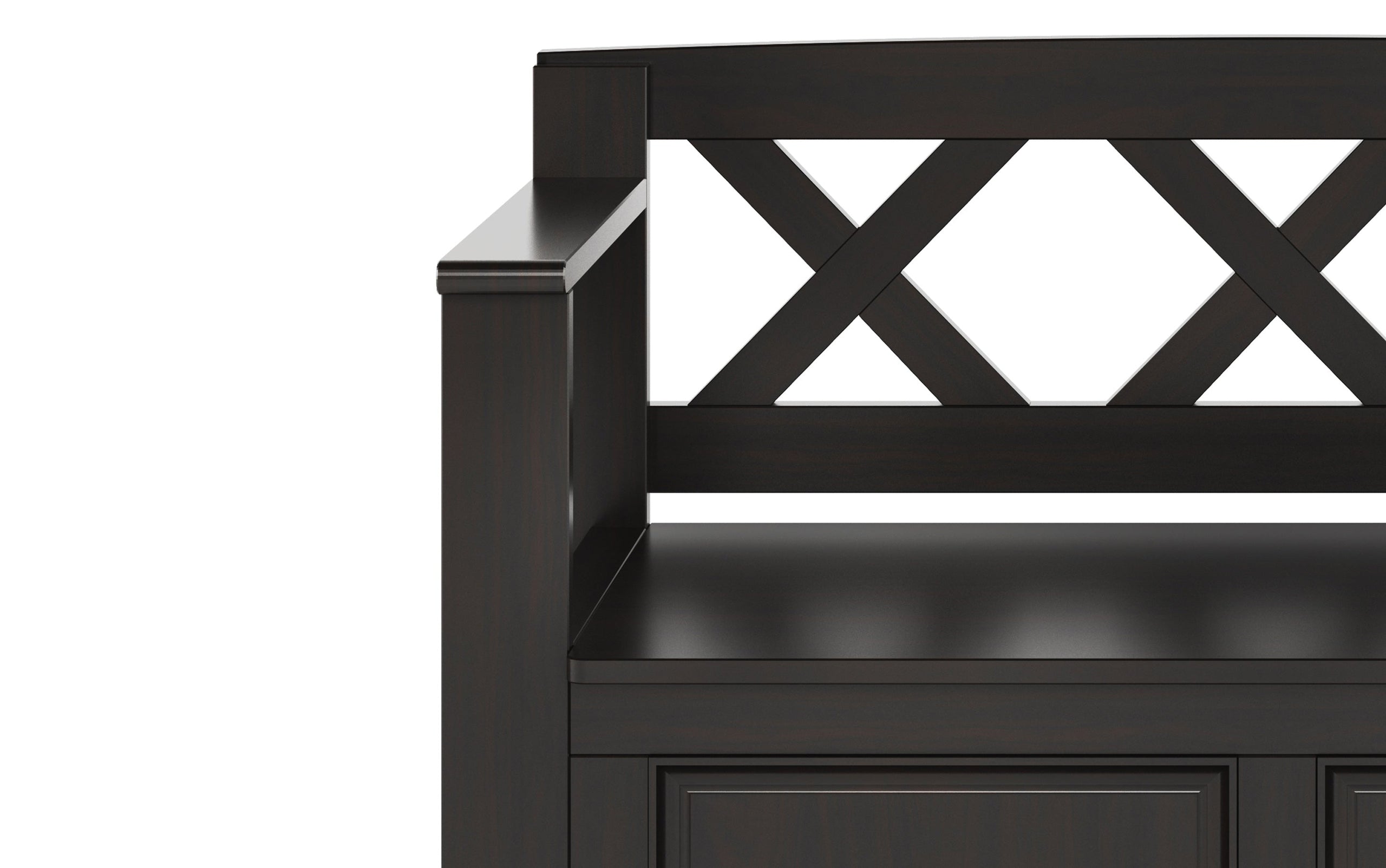 Hickory Brown | Amherst Small Entryway Storage Bench