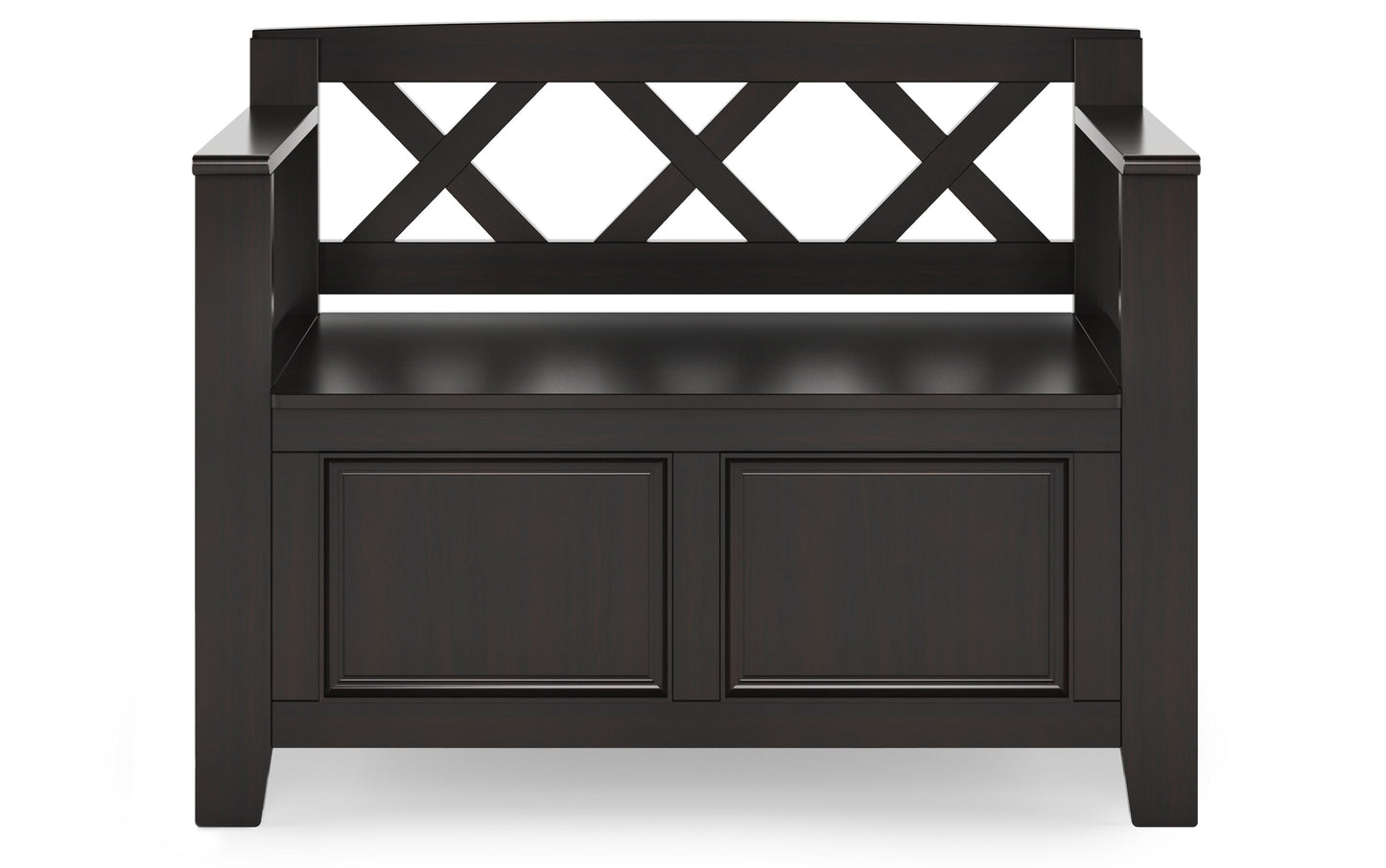 Hickory Brown | Amherst Small Entryway Storage Bench