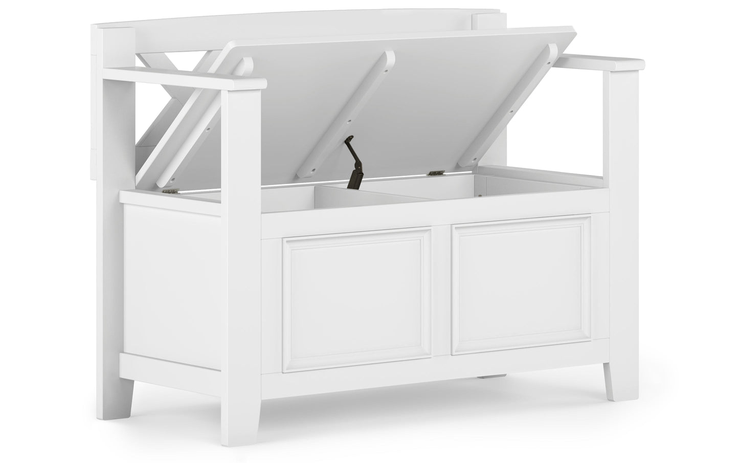 White | Amherst Small Entryway Storage Bench