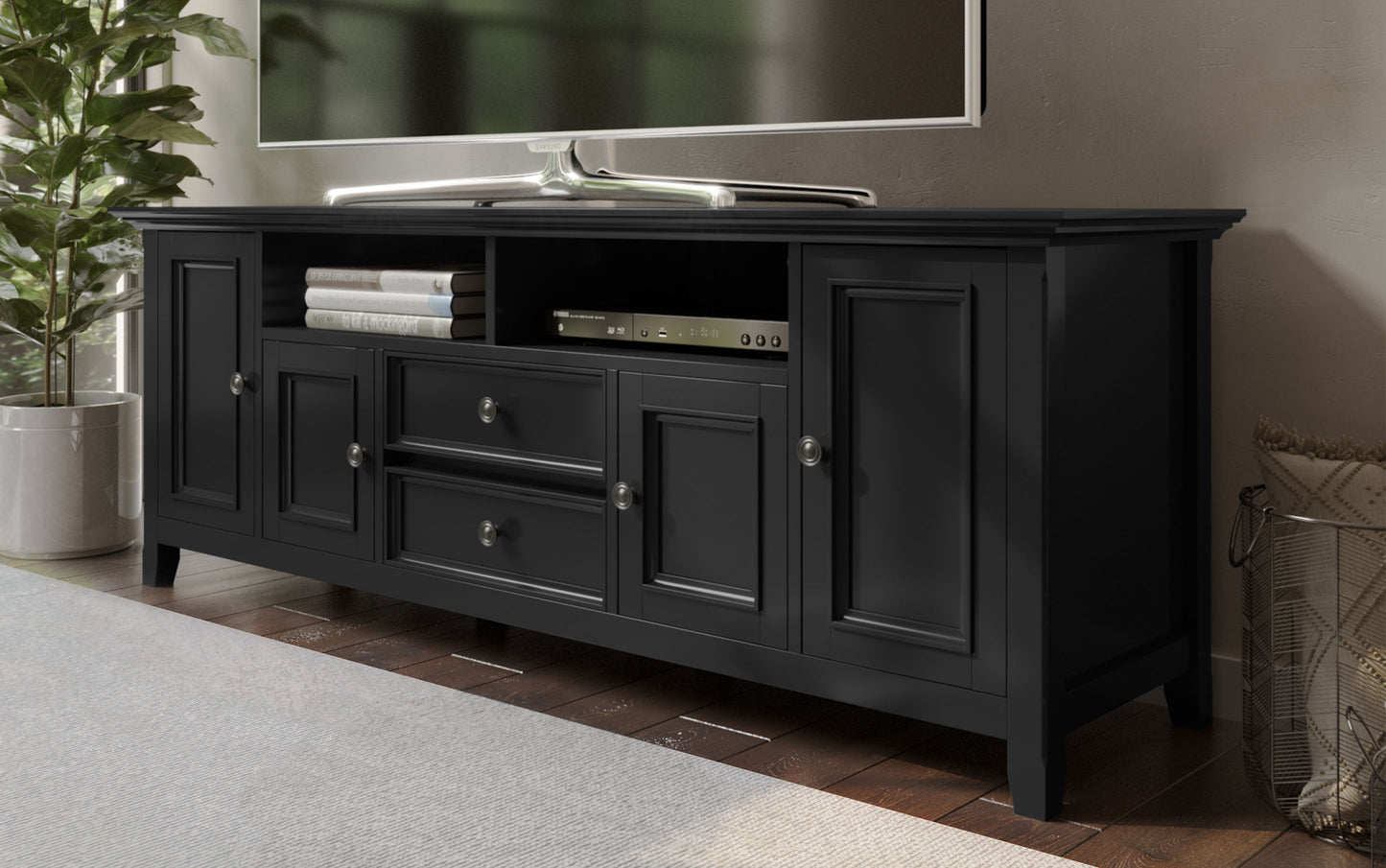 Black | Amherst 72 inch Wide TV Media Stand