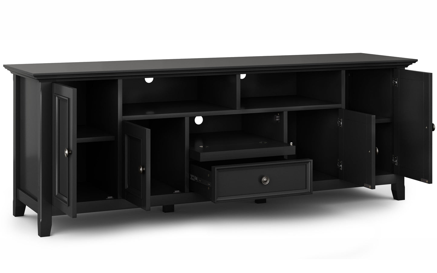 Black | Amherst 72 inch Wide TV Media Stand