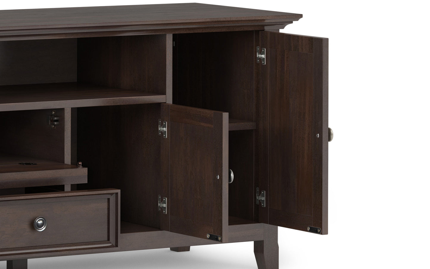 Brunette Brown | Amherst 72 inch Wide TV Media Stand