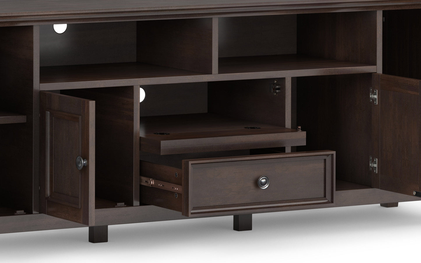 Brunette Brown | Amherst 72 inch Wide TV Media Stand