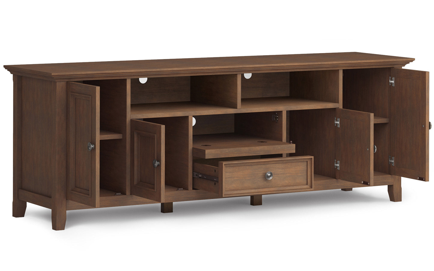 Rustic Natural Aged Brown | Amherst 72 inch Wide TV Media Stand