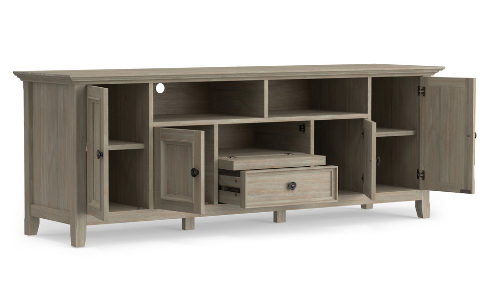 Distressed Grey | Amherst 72 inch Wide TV Media Stand
