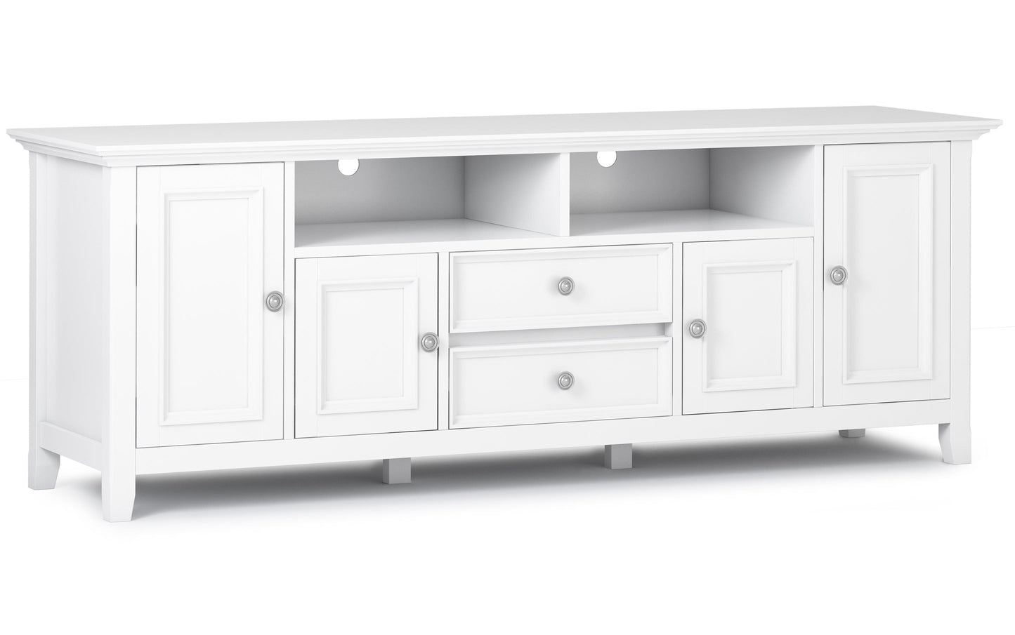 White | Amherst 72 inch Wide TV Media Stand