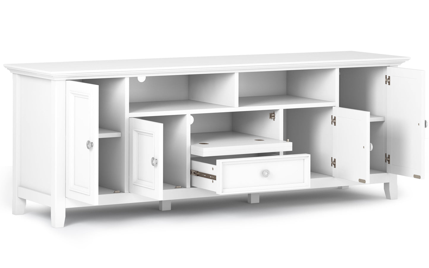 White | Amherst 72 inch Wide TV Media Stand