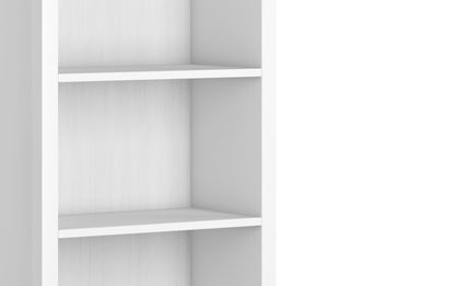 White | Artisan 5 Shelf Bookcase