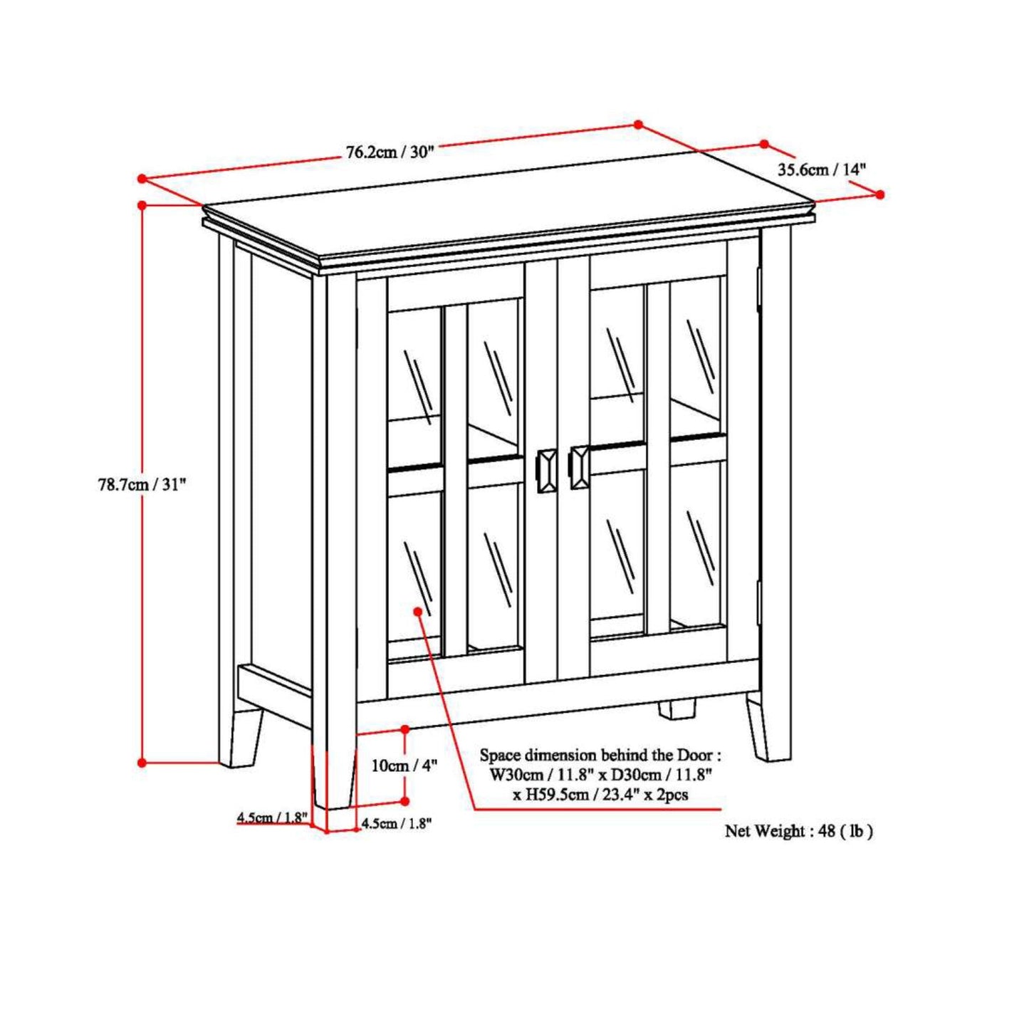 Black | Artisan Low Storage Cabinet