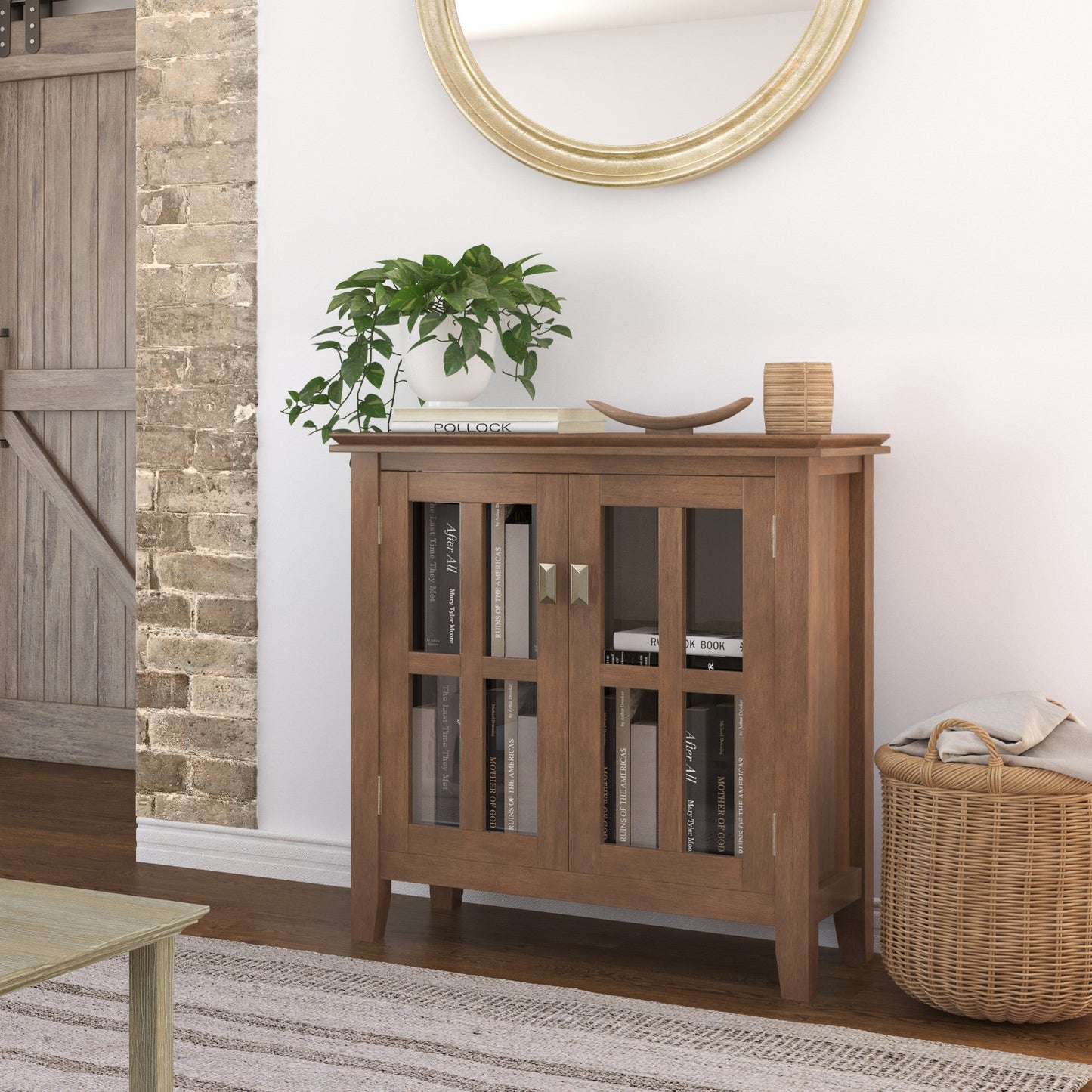 Rustic Natural Aged Brown | Artisan Low Storage Cabinet