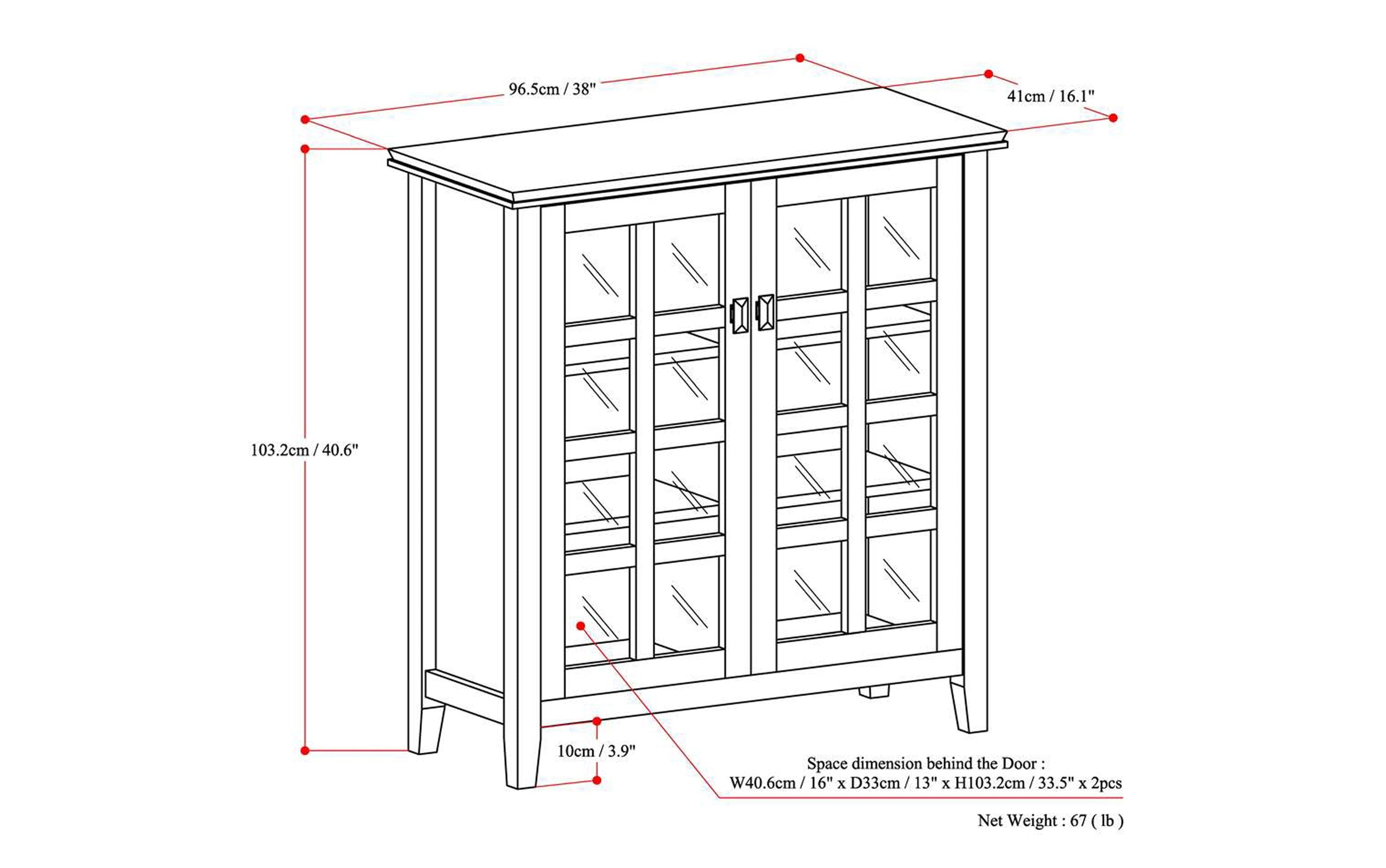 Black | Artisan Medium Storage Cabinet