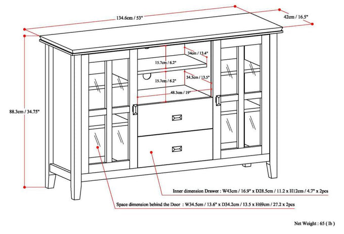 Farmhouse Grey | Artisan Tall TV Stand