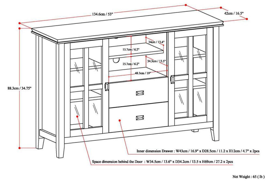 Farmhouse Grey | Artisan Tall TV Stand