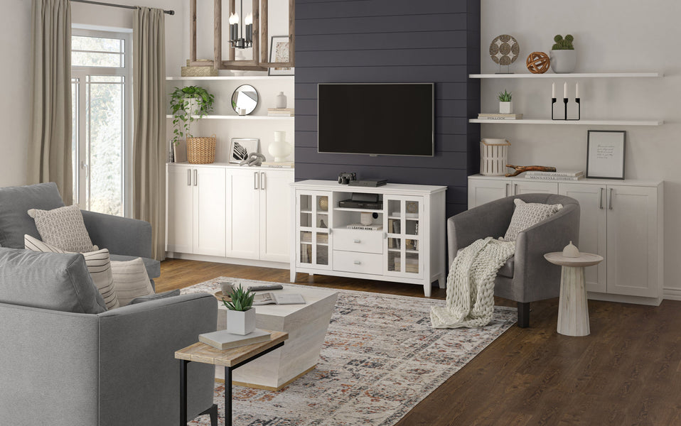 White | Artisan Tall TV Stand