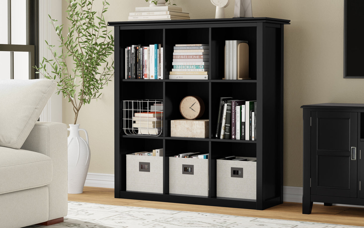 Black | Artisan Nine Cube Bookcase & Storage