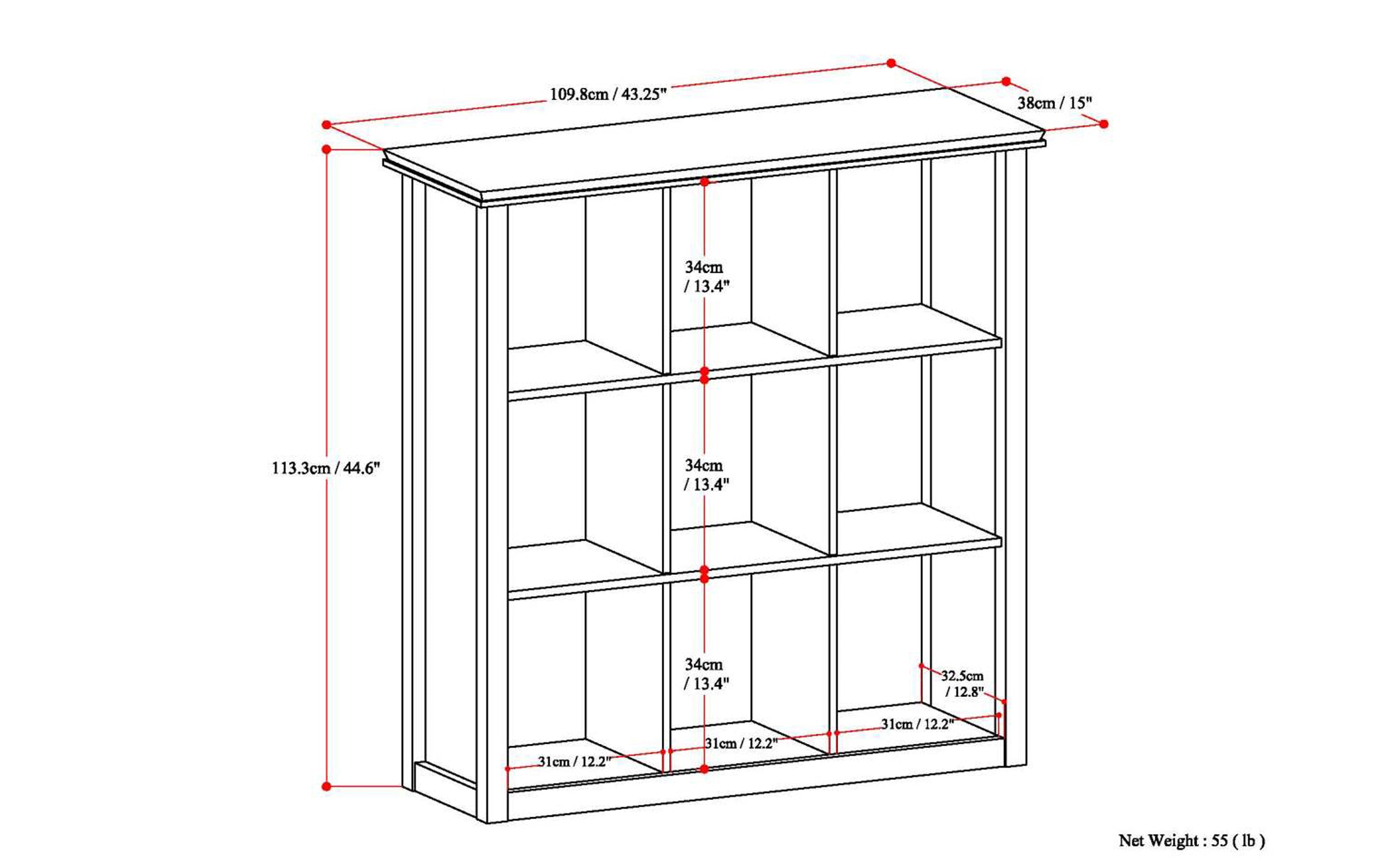 New 9 Cube Organizer Bookcase Black outlet