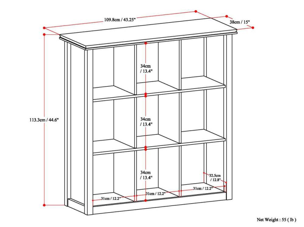 White | Artisan Nine Cube Bookcase & Storage