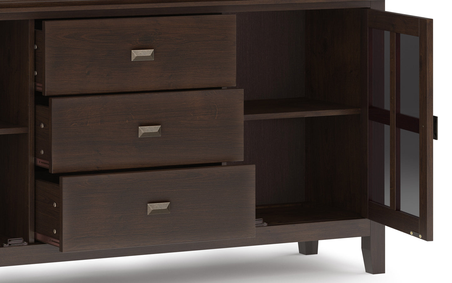 Dark Chestnut Brown | Artisan Large Sideboard Buffet