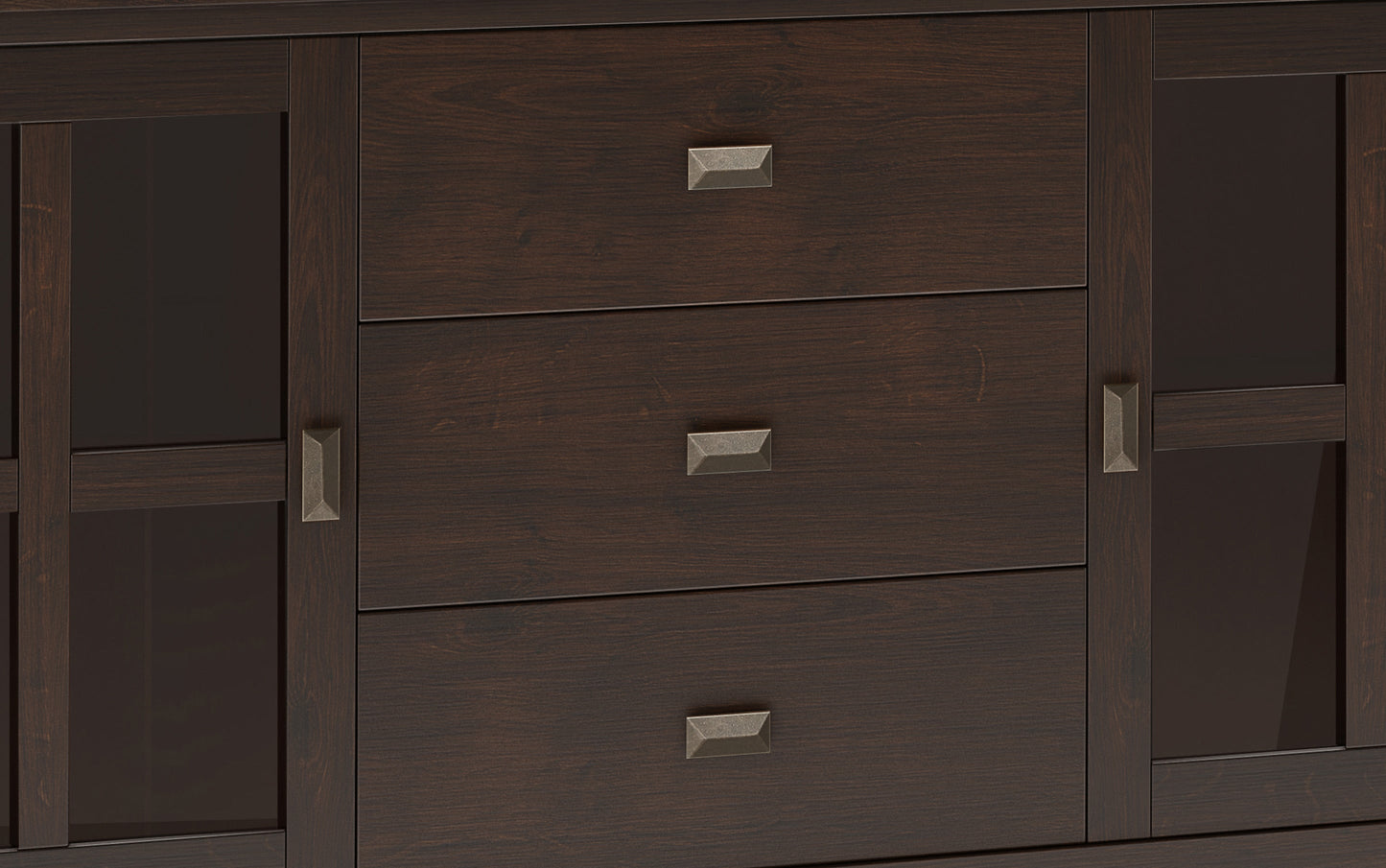 Dark Chestnut Brown | Artisan Large Sideboard Buffet