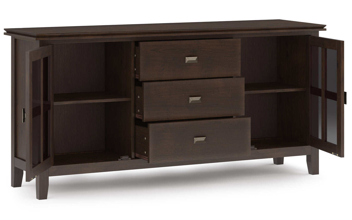 Dark Chestnut Brown | Artisan Large Sideboard Buffet