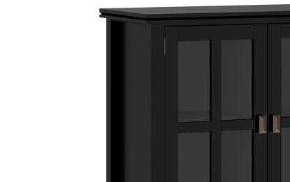 Black | Artisan Wide 4 Door Storage Cabinet