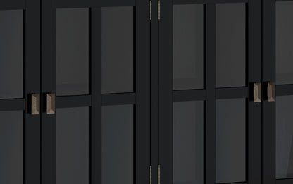 Black | Artisan Wide 4 Door Storage Cabinet