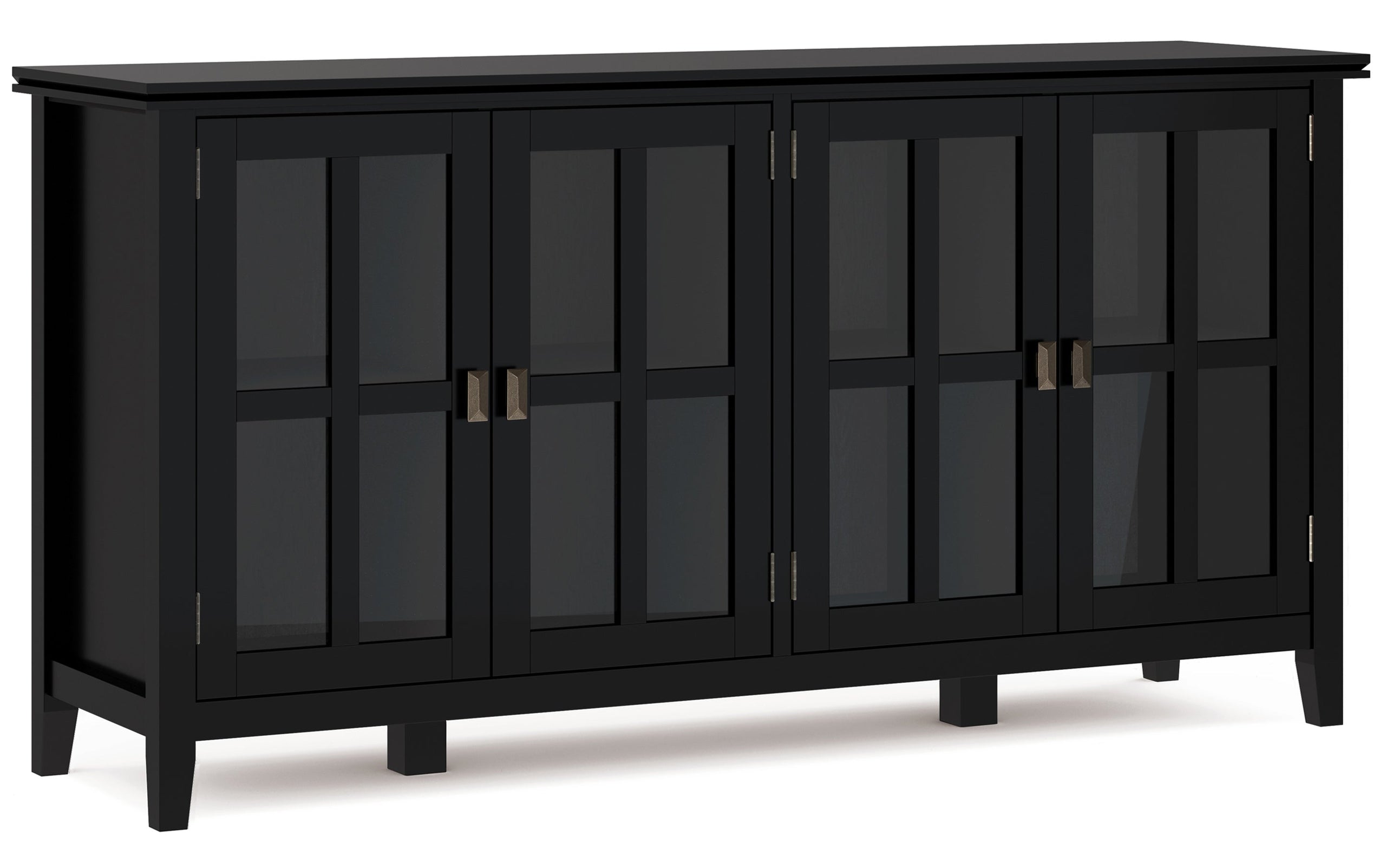 Black | Artisan Wide 4 Door Storage Cabinet