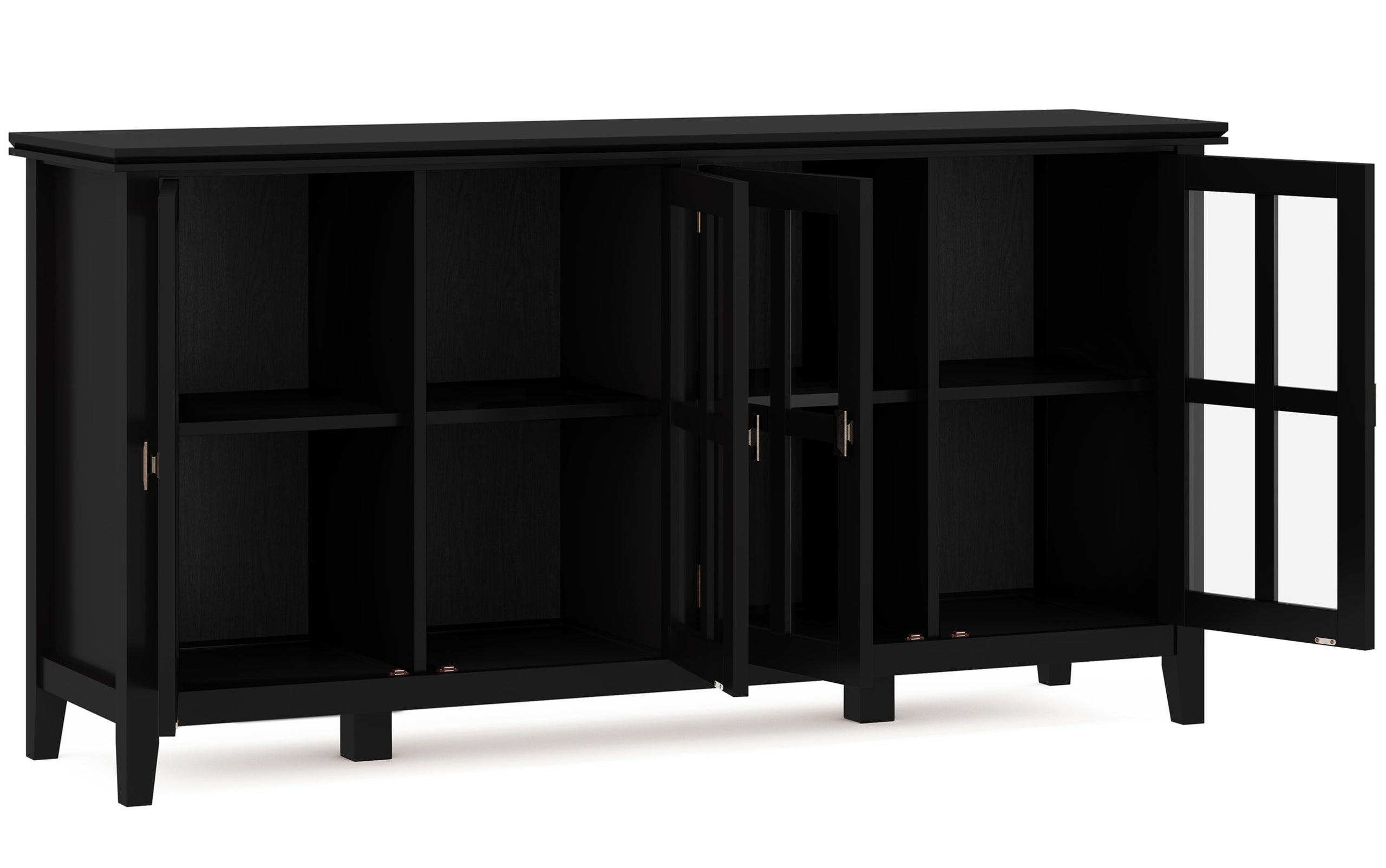 Black | Artisan Wide 4 Door Storage Cabinet