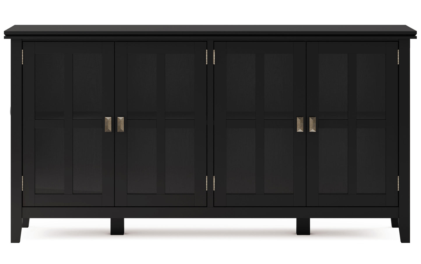 Black | Artisan Wide 4 Door Storage Cabinet