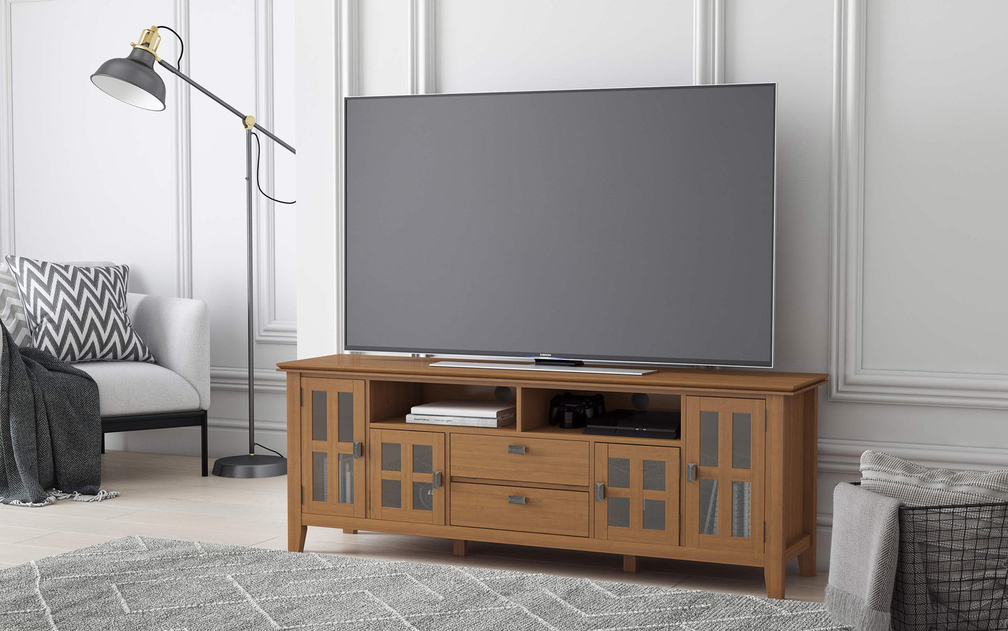 Honey Brown | Artisan 72 inch Tall TV Stand