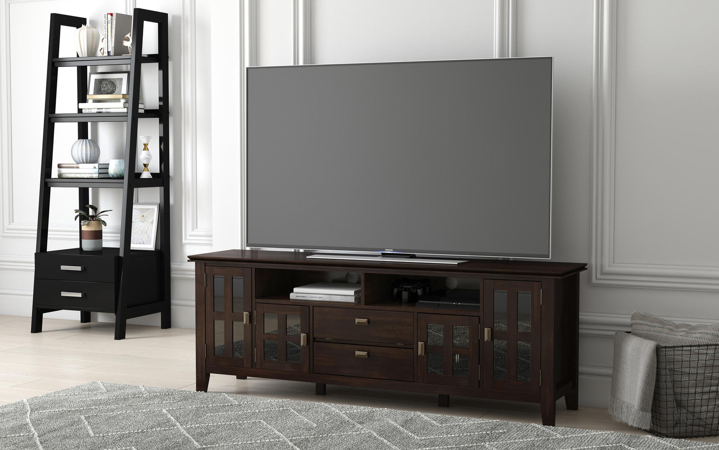 Tobacco Brown | Artisan 72 inch Tall TV Stand