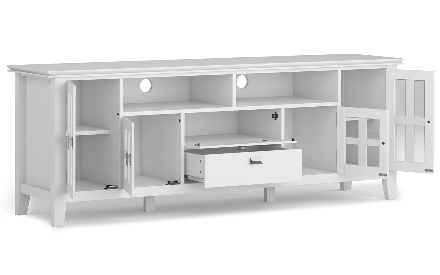 White | Artisan 72 inch Tall TV Stand