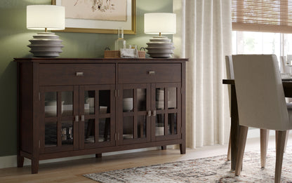 Dark Chestnut Brown | Artisan Large 4 Door Sideboard Buffet