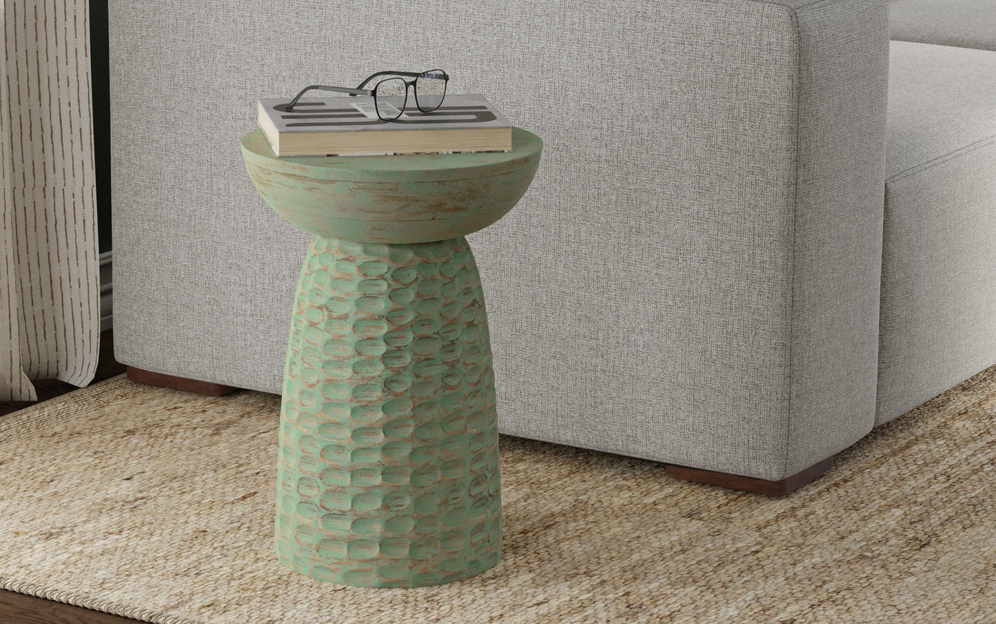 Green Wash | Boyd Wooden Accent Table