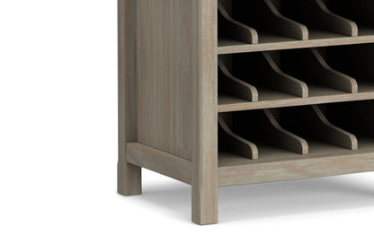 Distressed Grey | Avalon Wine Rack & Storage Cabinet