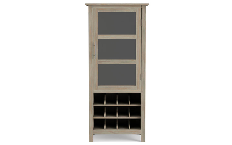 Distressed Grey | Avalon Wine Rack & Storage Cabinet