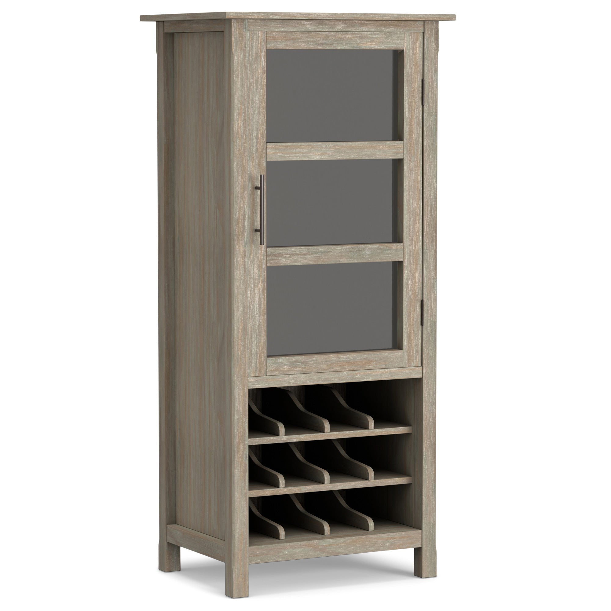 Distressed Grey | Avalon Wine Rack & Storage Cabinet