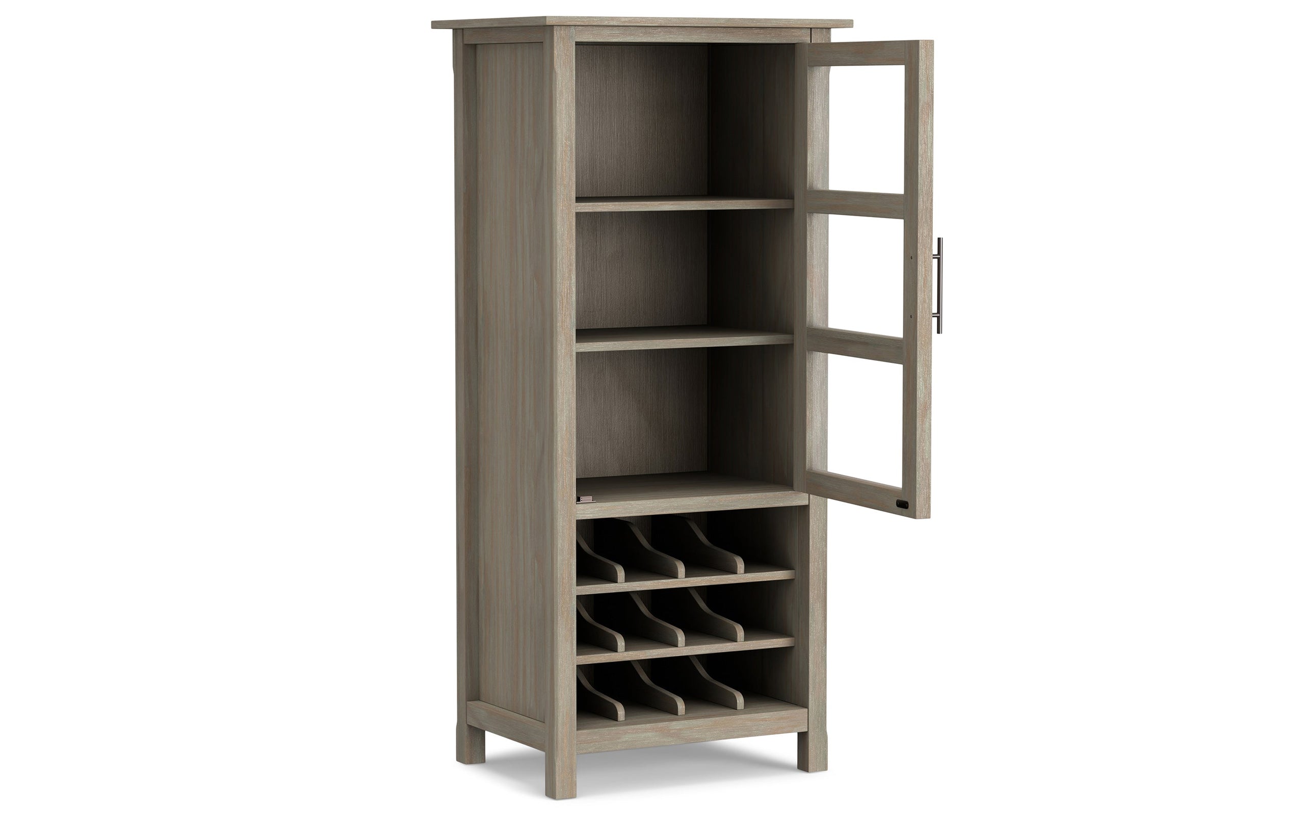 Distressed Grey | Avalon Wine Rack & Storage Cabinet