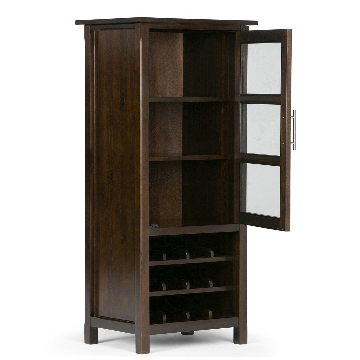 Rich Tobacco Brown | Avalon Wine Rack & Storage Cabinet