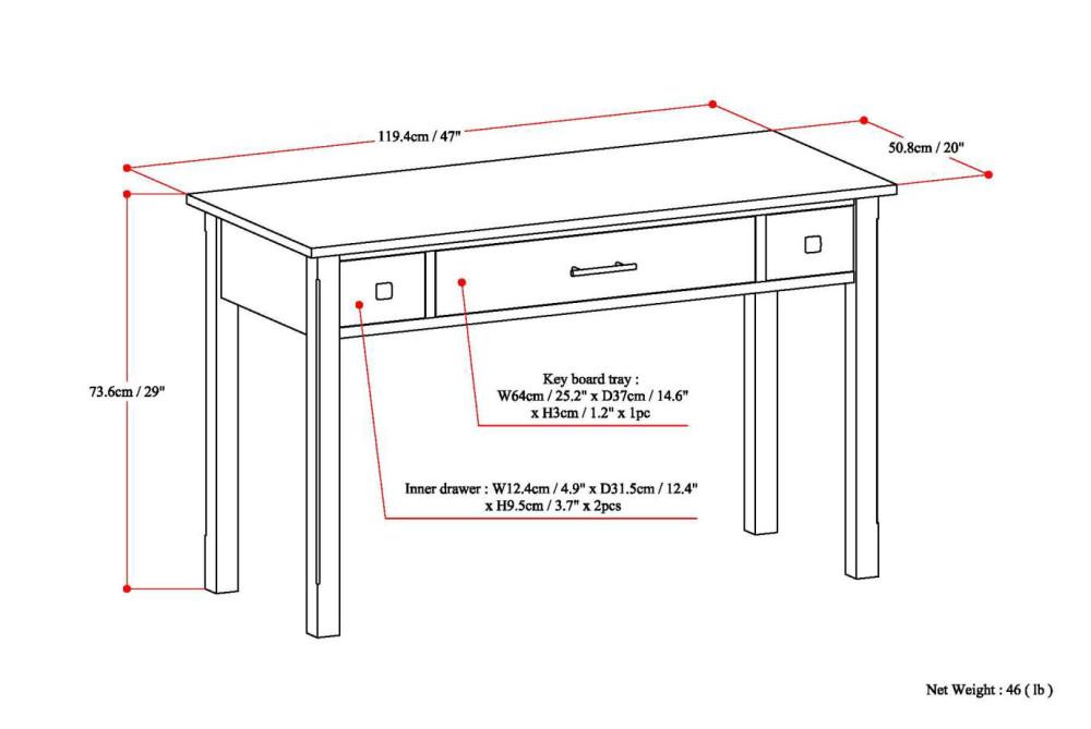 White | Avalon Office Desk