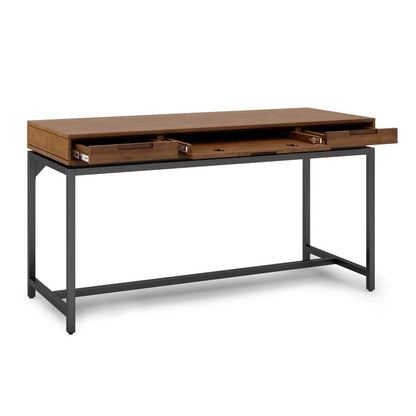 Medium Saddle Brown Solid Wood - Rubberwood | Banting Mid Century Desk