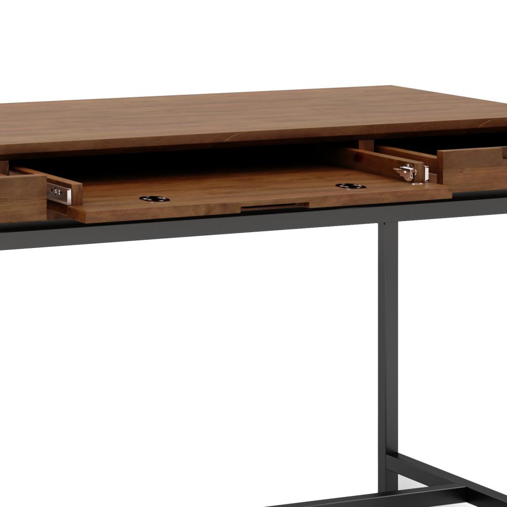 Medium Saddle Brown Solid Wood - Rubberwood | Banting Mid Century Desk