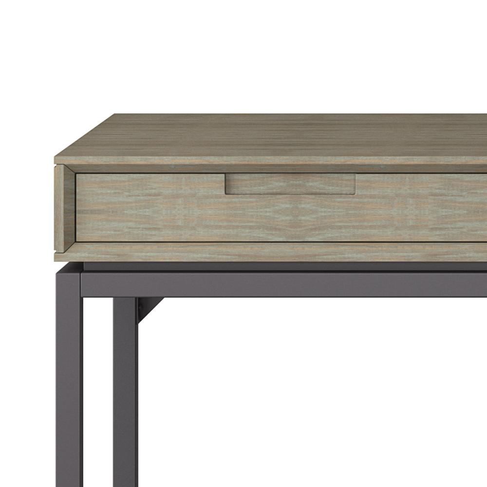 Distressed Grey Rubberwood | Banting Mid Century Wide Desk